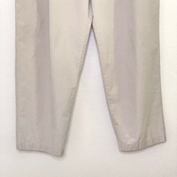 COS Angled Patch Pocket Trouser Relaxed Pleat Front Cropped Pant Beige Small - Picture 8 of 16
